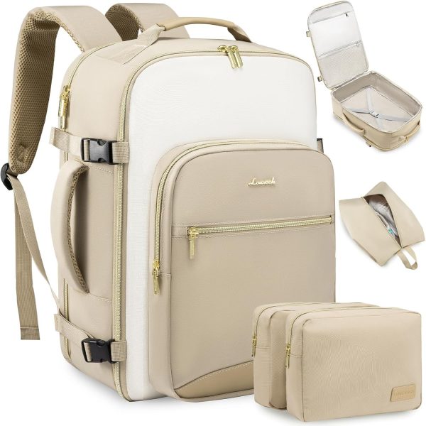 LOVEVOOK Large Travel Backpack for Women & Men, 40L Carry on Backpack for Airplanes, TSA Personal Item Travel Bag fits 17" Laptop, Waterproof Travel Essentials Airline Approved with 3 Packing Cubes - Image 39