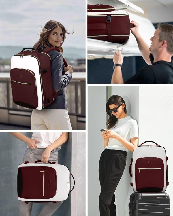 LOVEVOOK Large Travel Backpack for Women & Men, 40L Carry on Backpack for Airplanes, TSA Personal Item Travel Bag fits 17" Laptop, Waterproof Travel Essentials Airline Approved with 3 Packing Cubes - Image 53