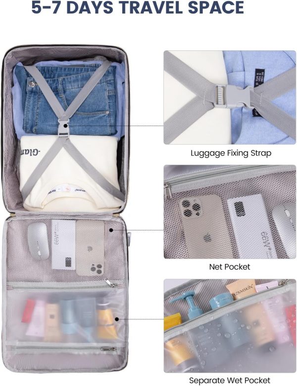 LOVEVOOK Large Travel Backpack for Women & Men, 40L Carry on Backpack for Airplanes, TSA Personal Item Travel Bag fits 17" Laptop, Waterproof Travel Essentials Airline Approved with 3 Packing Cubes - Image 78