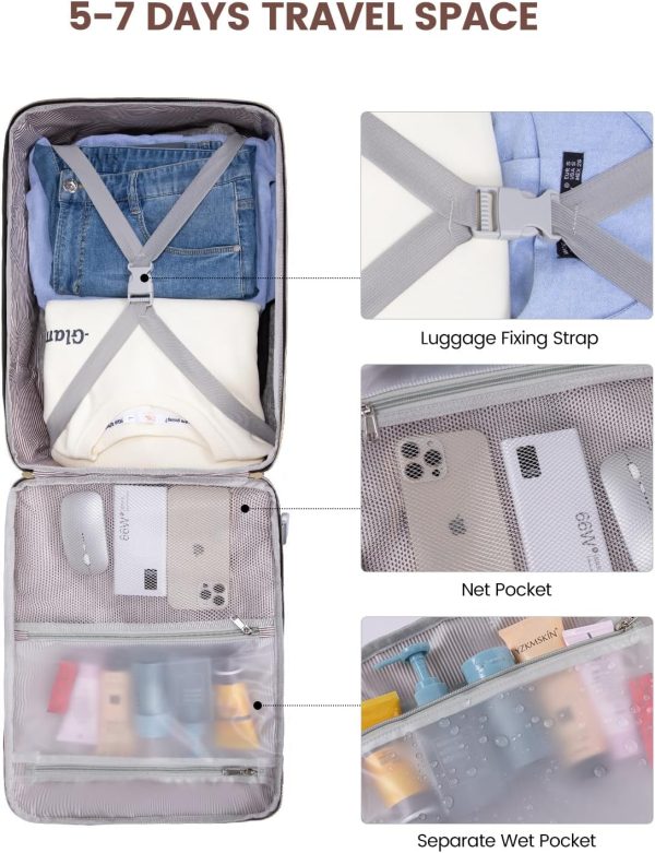 LOVEVOOK Large Travel Backpack for Women & Men, 40L Carry on Backpack for Airplanes, TSA Personal Item Travel Bag fits 17" Laptop, Waterproof Travel Essentials Airline Approved with 3 Packing Cubes - Image 90