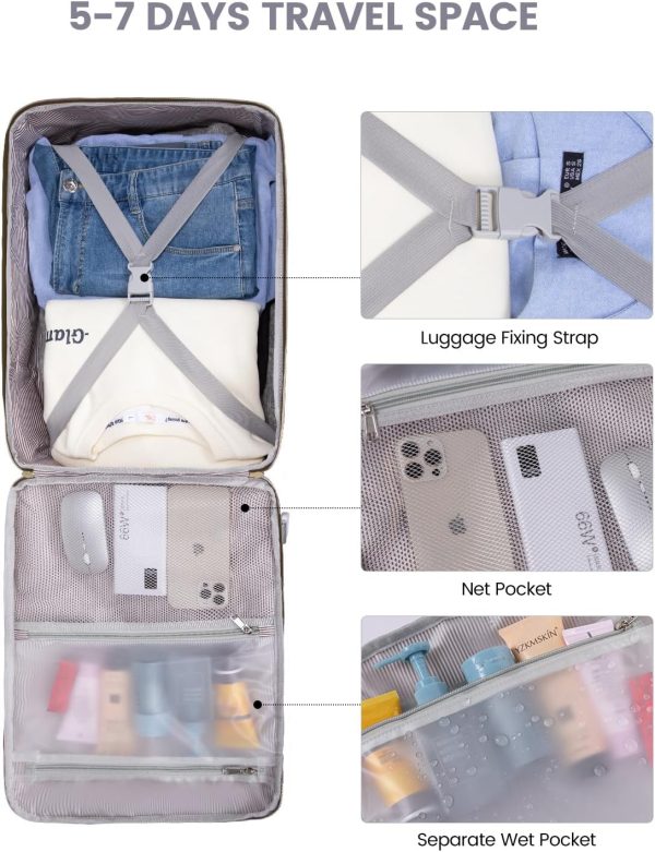 LOVEVOOK Large Travel Backpack for Women & Men, 40L Carry on Backpack for Airplanes, TSA Personal Item Travel Bag fits 17" Laptop, Waterproof Travel Essentials Airline Approved with 3 Packing Cubes - Image 106