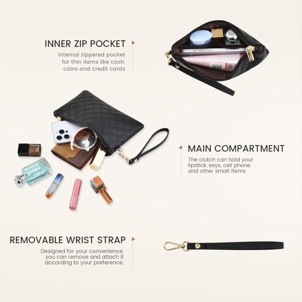 LOVEVOOK Laptop Bag for Women 15.6 inch Canvas Laptop Tote Bag, Large Capacity Work Bag with Clutch Purse, Computer Bag Office Business Briefcase, Casual Handbag for Travel College Teacher School - Image 81