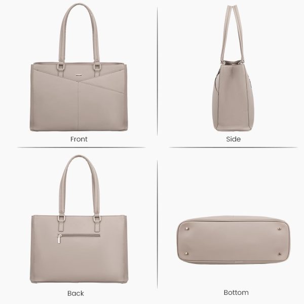 LOVEVOOK Laptop Tote Bag for Women 15.6 Inch Waterproof Leather Computer Bags Business Office Work Briefcase Black - Image 145