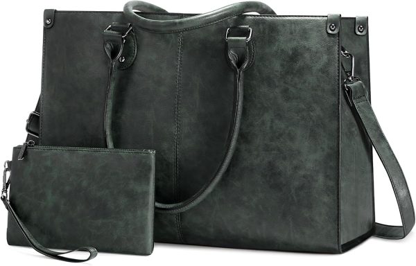 LOVEVOOK Laptop Bag for Women, 15.6 inch Laptop Tote Bag Vintage Work Bags for Women Computer Bag Office Briefcase Handbag - Image 50