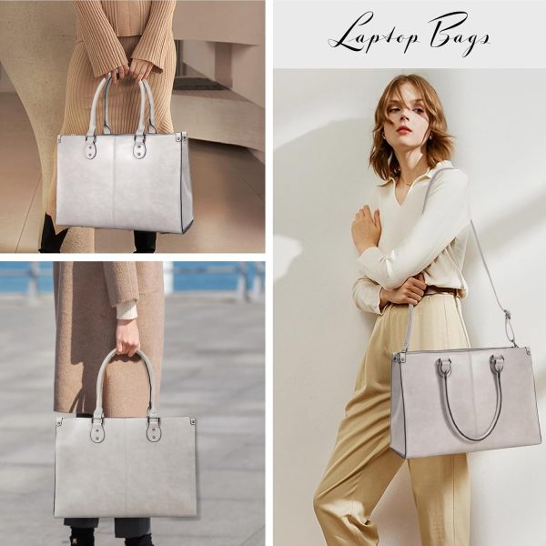 LOVEVOOK Laptop Bag for Women, 15.6 inch Laptop Tote Bag Vintage Work Bags for Women Computer Bag Office Briefcase Handbag - Image 94