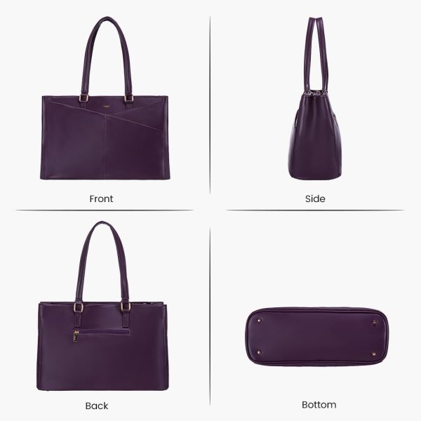 LOVEVOOK Laptop Tote Bag for Women 15.6 Inch Waterproof Leather Computer Bags Business Office Work Briefcase Black - Image 264