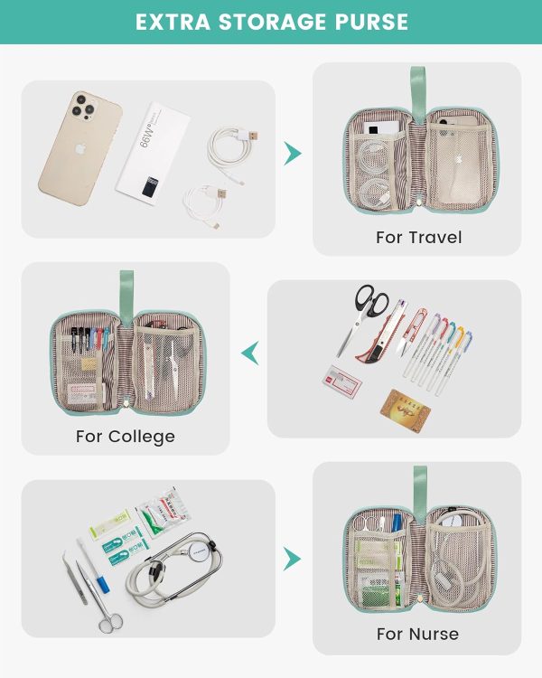 LOVEVOOK Laptop Backpack for Women, 15.6 Inch Work Laptop Bag with USB Port, Fashion Teacher Nurse Backpack Purse, Waterproof Travel Computer Backpack with Organizer Bag, 2PCS, Beige-Khaki - Image 17