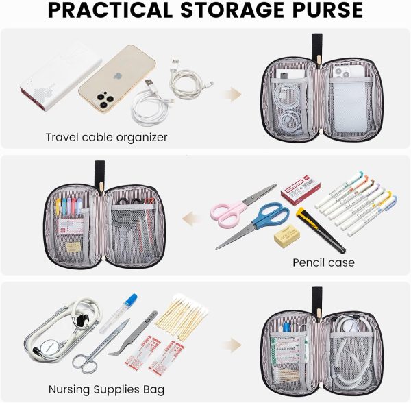 LOVEVOOK Laptop Backpack for Women, 15.6 Inch Work Laptop Bag with USB Port, Fashion Teacher Nurse Backpack Purse, Waterproof Travel Computer Backpack with Organizer Bag, 2PCS, Beige-Khaki - Image 26