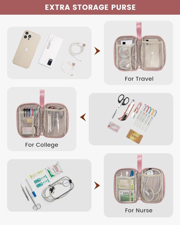 LOVEVOOK Laptop Backpack for Women, 15.6 Inch Work Laptop Bag with USB Port, Fashion Teacher Nurse Backpack Purse, Waterproof Travel Computer Backpack with Organizer Bag, 2PCS, Beige-Khaki - Image 59