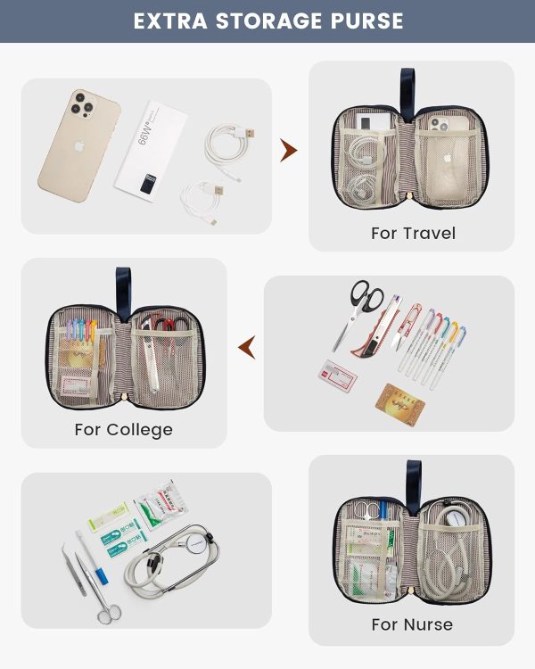 LOVEVOOK Laptop Backpack for Women, 15.6 Inch Work Laptop Bag with USB Port, Fashion Teacher Nurse Backpack Purse, Waterproof Travel Computer Backpack with Organizer Bag, 2PCS, Beige-Khaki - Image 97