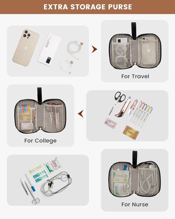 LOVEVOOK Laptop Backpack for Women, 15.6 Inch Work Laptop Bag with USB Port, Fashion Teacher Nurse Backpack Purse, Waterproof Travel Computer Backpack with Organizer Bag, 2PCS, Beige-Khaki - Image 124