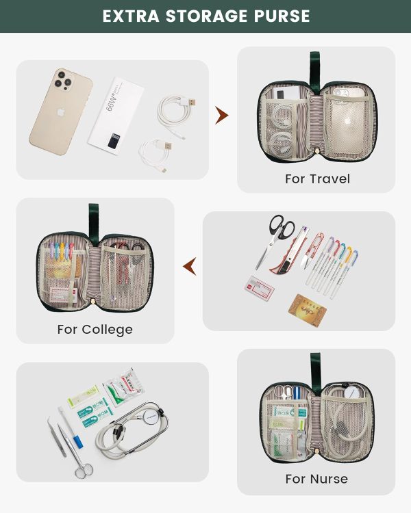 LOVEVOOK Laptop Backpack for Women, 15.6 Inch Work Laptop Bag with USB Port, Fashion Teacher Nurse Backpack Purse, Waterproof Travel Computer Backpack with Organizer Bag, 2PCS, Beige-Khaki - Image 142