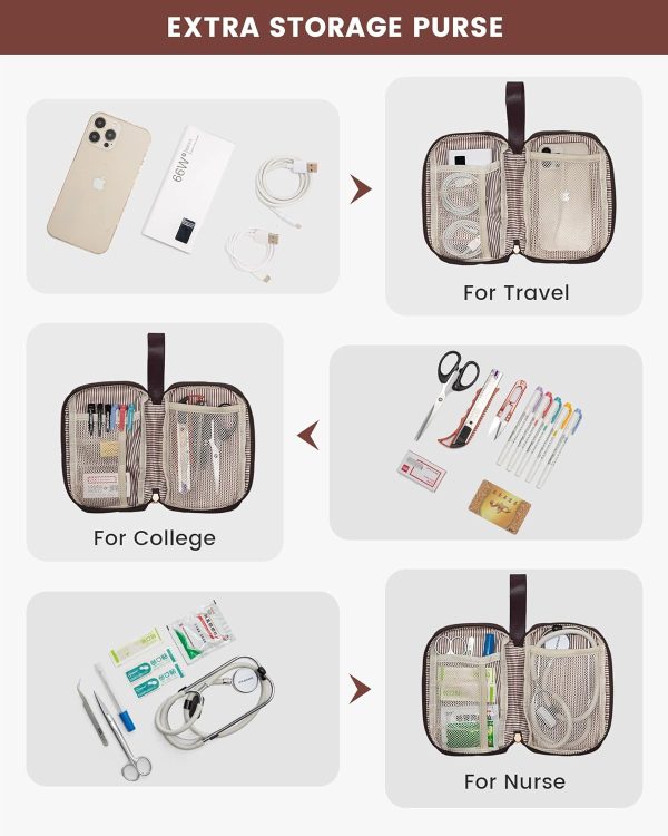 LOVEVOOK Laptop Backpack for Women, 15.6 Inch Work Laptop Bag with USB Port, Fashion Teacher Nurse Backpack Purse, Waterproof Travel Computer Backpack with Organizer Bag, 2PCS, Beige-Khaki - Image 151