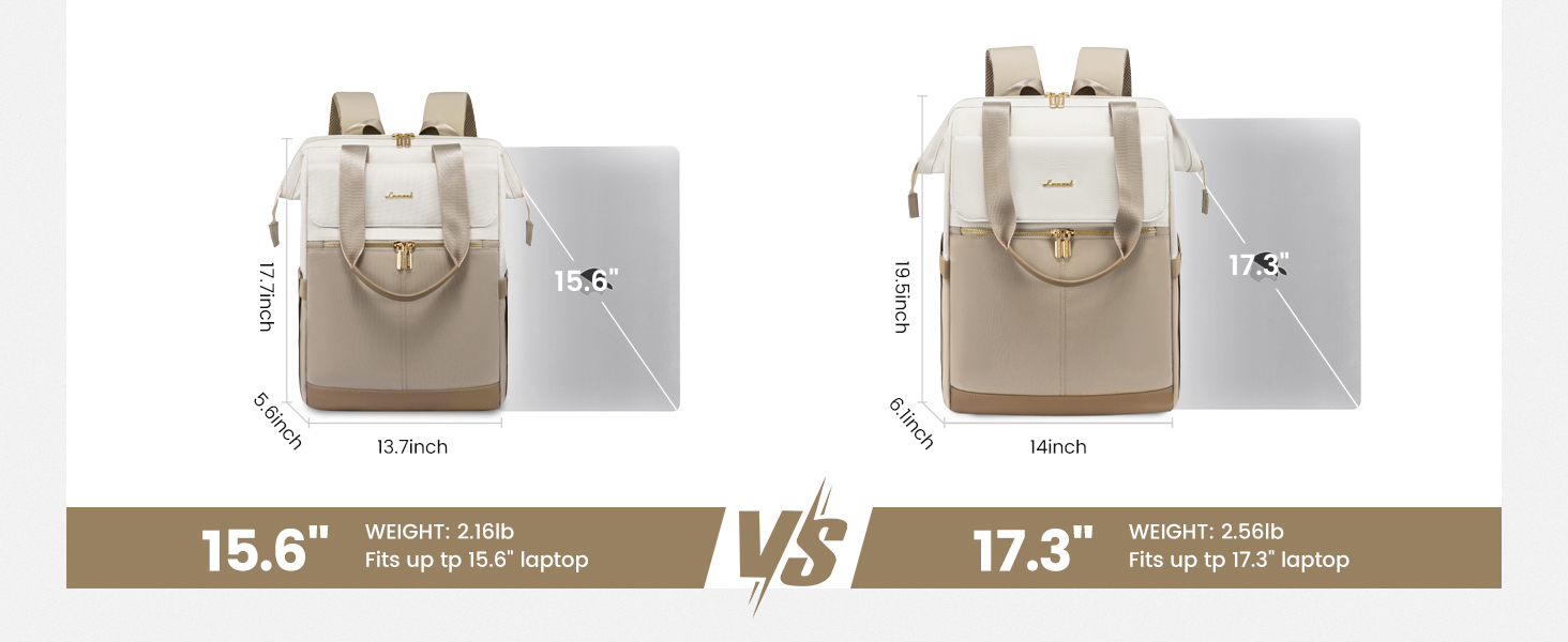 LOVEVOOK Stylish Laptop Backpack Work Laptop Bag Teacher Nurse Bag 