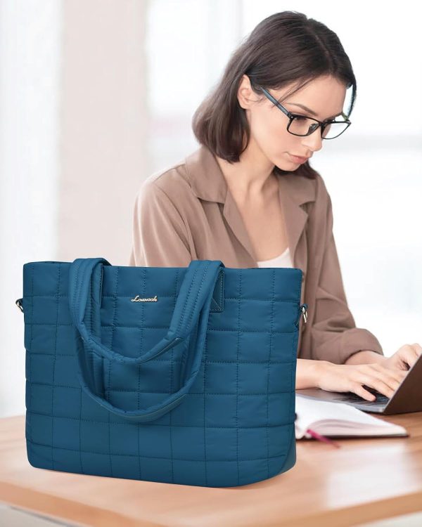 LOVEVOOK Tote Bag for Women, Large Puffer Tote Bag with Zipper Quilted Light Work Bag - Image 62