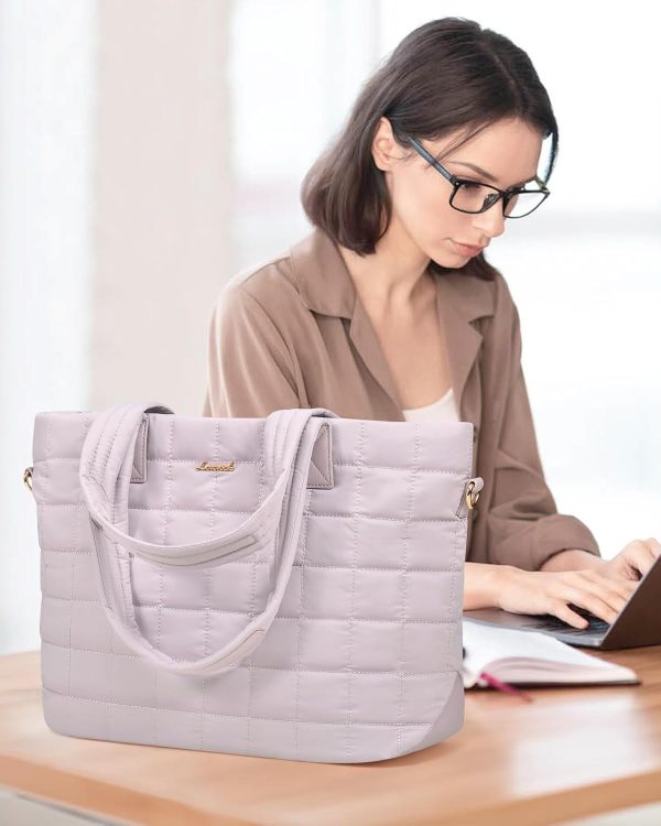 LOVEVOOK Tote Bag for Women, Large Puffer Tote Bag with Zipper Quilted Light Work Bag - Image 64
