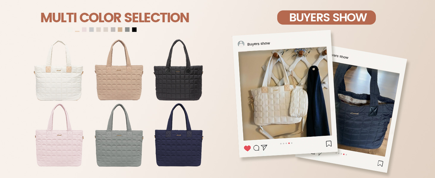 puffy tote bag